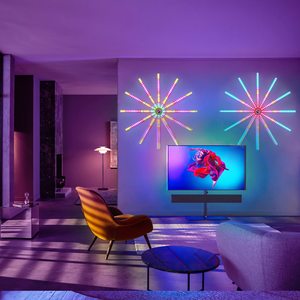 Luces <span class=keywords><strong>Led</strong></span> inteligentes de fuegos artificiales para interiores, luces RGB con cambio de Color para dormitorio, fiesta y Navidad - Product Image 4
