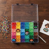 Boîte de rangement pour perles à fusionner en acrylique à 36 compartiments, boîte de rangement transparente divisée pour le bricolage et les loisirs créatifs