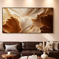 Décoration murale 3D moderne en gros, motif floral tendance, grande peinture murale horizontale, impression HD, surface lisse et brillante, peinture en porcelaine cristalline