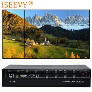 Iseevy 12 Kanaals Video Wall Controller 3X4 4X2 2X6 6X2 2X5 5X2 Tv Muur Processor Met RS232 Controle Voor 12 Tv Splicing
