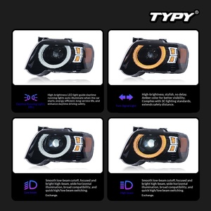 TYPY for ford Explorer 2006-2010 <b>Headlight</b> Assembly Modification Defender Style 12V <b>LED</b> Lens Daytime Running Lights Turn Signals - Product Image 4