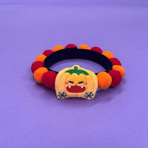 Collares de Halloween para mascotas, Bola de piel, collares de fantasma de calabaza para Velcro, decorativos sostenibles, para gatos y perros, bufandas para perros y gatos al aire libre - Product Image 6