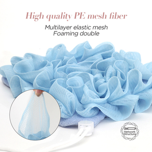 Spugna da Bagno 2 in 1 con Sacchetto Portasapone e Cordino, Palla da Bagno e Asciugamano Loofah - Product Image 5