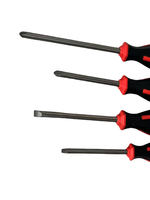 Tournevis à fente en titane avec manche en plastique poli effet chêne 6*125mm, non magnétique, qualité industrielle, outil OEM Tianjin, garantie 2 ans