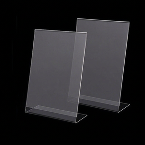 Soporte acrílico para restaurante con forma de L, expositor de menú para A5 - Product Image 1