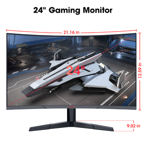 <span class=keywords><strong>Koorui</strong></span> จอสำหรับเล่นเกม1080P, จอภาพ LCD ขนาด<span class=keywords><strong>24</strong></span>นิ้ว180Hz หน้าจอ1500R VA โค้งสำหรับเดสก์ท็อป - Product Image 2