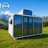 Capsule spatiale mobile haut de gamme de 40 pieds, type Apple Cabin, avec murs insonorisés et mobilier complet pour projets hôteliers