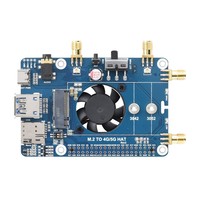 Waveshare RM500U-CN 5G HAT para Raspberry Pi, Cuatro Antenas, LTE-A Multibanda, Compatible con 5G/4G/3G