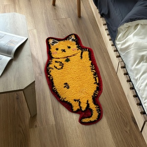 Helle Farbe stilvolle Katze Muster getuftet Anti-Rutsch-Fuß matte Pfoten und spielen saugfähige Badezimmer matte Home Decor Teppiche - Product Image 2