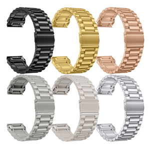 Eraysun Thép Không Gỉ Nhanh Chóng Phù Hợp Ba Hạt Ban Nhạc Đồng Hồ Cho <span class=keywords><strong>Garmin</strong></span> <span class=keywords><strong>Fenix</strong></span> 7 6 5 22Mm Thông Minh Dây Đeo Đồng Hồ - Product Image 1