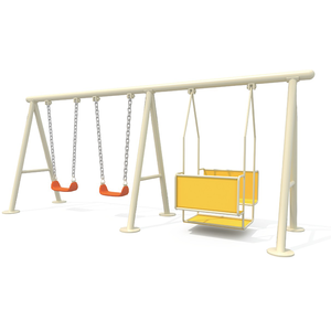 Kleinkind Baby Schaukel sitz Outdoor Kunststoff Eimer Schaukel mit Sicherheits gurt für Hinterhof und Spielplatz - Product Image 6