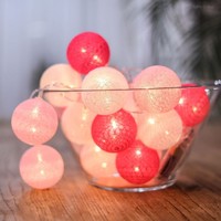 Guirlandes lumineuses LED en coton, multicolores, à température réglable, CRI élevé 80, 50 000 heures, pour chambre d'enfant, dortoir