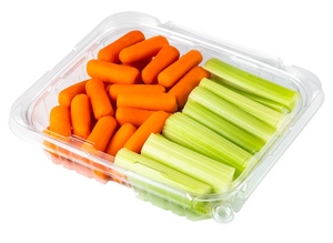 Caja de plástico transparente desechable de 35oz para ensalada de productos frescos reciclable uso industrial en la industria alimentaria - Product Image 3