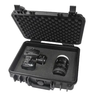 防水耐衝撃cctvカメラケース屋外ポータブル小型プラスチック保護ケースハードキャリング機器トラベルケース