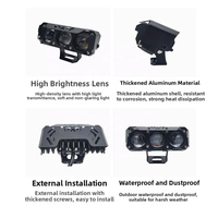 Nouveaux phares de moto à 2 modes DRL 3 lentilles LED Mini phare de conduite Feux de travail antibrouillard pour voiture/camion (12V en aluminium moulé sous pression)