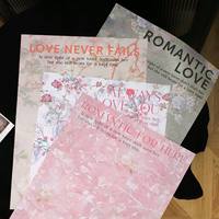 Kertas Pembungkus Bunga Gaya Lukisan Minyak Hari Ibu 520, Perlengkapan Buket Buatan Tangan, Kertas Kraft Floral 38x52 cm, DIY untuk Florist