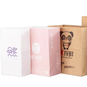 Vente en gros sac en papier de qualité alimentaire sandwichs hot dogs emballage de fruits et légumes sacs en papier kraft brun ou blanc de haute qualité - Product Image 1