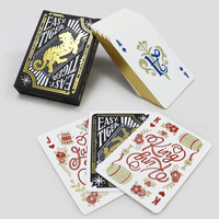 Cartes à jouer personnalisées Cool Tiger Gold Foil Noir Design original Cartes à jouer en papier Deck Biens de loisirs
