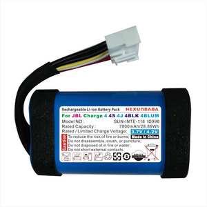 Batterie Li-Ion 3.7V 7800mAh pour haut-parleur <span class=keywords><strong>JBL</strong></span> <span class=keywords><strong>Charge</strong></span> <span class=keywords><strong>4</strong></span> 4S 4J 4BLK 4BLUAM Charge4 ID998 SUN-INTE-118 IAA011NA Z396 - Product Image 1