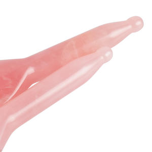 Cucchiaio Gua <span class=keywords><strong>Sha</strong></span> in Quarzo Rosa 100% Naturale con Manico Rotondo, Custodia per Gua <span class=keywords><strong>Sha</strong></span>, Strumenti per Massaggio Facciale - Product Image 4