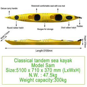 เรือคายัคเอนกประสงค์ <span class=keywords><strong>Sea</strong></span> <span class=keywords><strong>Eagle</strong></span> สำหรับ 2 คน ทำจากวัสดุ LLDPE มือสอง - Product Image 2