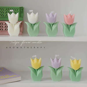 AIKUN Bougies parfumées en forme de tulipe pour la décoration de la maison, bricolage, sûres et écologiques, bougies naturelles - Product Image 5