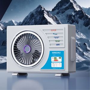 <b>Mini</b> Desktop Circulating Ac Outdoor Unit Style 3D Loop Ice Wind Quiet Motor Multi-Speed Adjustable <b>Desk</b> Fan for Office Home - Product Image 6