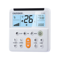 Télécommande universelle murale K-660E ECO avec minuterie, code fixe, verrouillage de la température, rétroéclairage LCD et fonction de minuterie