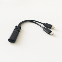 Câble de chargeur Micro USB femelle vers mâle 2 en 1 OEM Android V8, câbles Micro USB courts