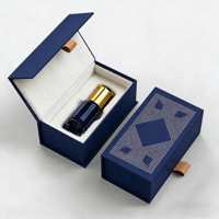Boîte en carton ondulé personnalisée pour parfum Attar avec insert en éponge, revêtement UV, matériaux recyclés pour l'emballage cadeau de parfum Oud