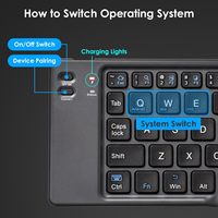 Keyboard Mini Lipat Elektronik Portabel Bahasa Khusus Keyboard Lipat Satu Tangan Nirkabel Keyboard Mekanik Gaming