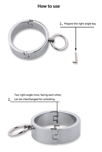 Heavy Metal Handmanchetten Met Ketting Voor Slave Bdsm Games Enkelboeien Voor Paar Flirten Bedhouders - Product Image 4