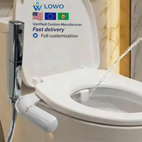 Douchette WC Shattaf à Pression Réglable, Tuyau Anti-Fuite, Hygiène Personnelle, Douche Musulmane, Vente en Gros OEM Hôtels GCC