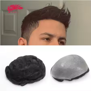 Ali Queen Hair Thin Skin-0.1 Perruque pour hommes, perruques de cheveux indiens Remy faites à la main - Product Image 1