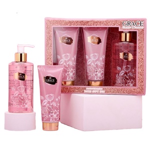En gros fête des mères femmes élégantes lotion pour le <span class=keywords><strong>corps</strong></span> gommage pour le <span class=keywords><strong>corps</strong></span> gel douche bain <span class=keywords><strong>bio</strong></span> spa cadeau ensemble avec boîte en papier - Product Image 1