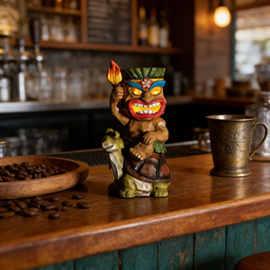 <span class=keywords><strong>รูป</strong></span>ปั้นทิกิพลังงานแสงอาทิตย์พร้อม<span class=keywords><strong>เต่า</strong></span>และคบเพลิง - เอฟเฟกต์ดวงตาเรืองแสง เหมาะสำหรับตกแต่งลานกลางคืนสไตล์ทรอปิคอลและไฟตกแต่งสวน - Product Image 1