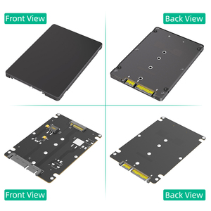 Kandang SATA M.2 SSD untuk 2.5 SATA, konverter SSD SATA kunci B & M ke kartu SATA 2.5 3.0 inci dengan casing plastik 7mm - Product Image 3