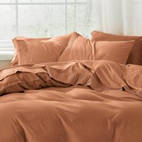 Set seprai poliester lembut tempat tidur Hotel mewah kualitas Superior Set seprai sekitar elastis penuh