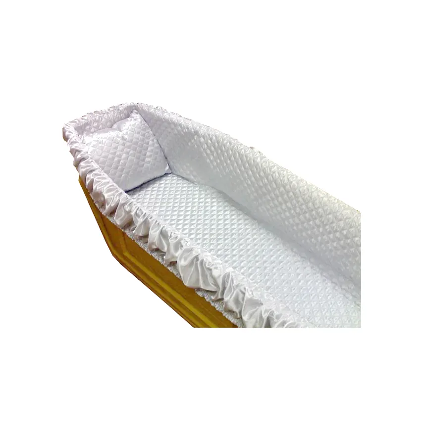 Good price satin coffin lining and funeral padding coffin quilt lining coffin blanket casket interior
