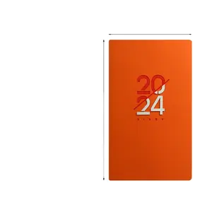 Impressão de logotipo personalizado tamanho A6 2024 diário semanal planejador mensal 2024 calendário impresso colorido abas agenda cadernos inglês diário