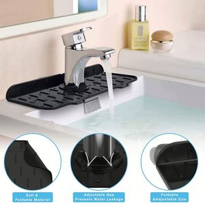 Custom Logo New Silicone <b>Mat</b>,<b>Sink</b> Splash Guard Drip Catcher for <b>Sink</b> <b>Mat</b>,Kitchen Faucet Water Draining Pads - Product Image 3