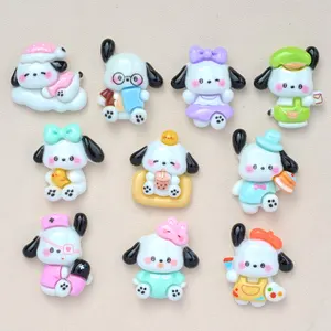 Novo estilo kawaii pacha cão flatback resina encantos acessórios para capa de telefone DIY grampos de cabelo fazendo chaveiro pingente decoração