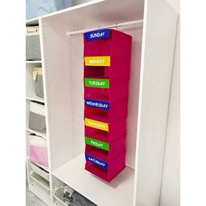 Organizador de Armario para Niños, Organizador Colgante para Armario con 7 Compartimentos para los Días de la Semana, Organizador de Ropa para Niños - Product Image 2