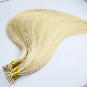 Stock Nice Price 18 Inches Color #613 Russian Virgin Human Hair Light Color I Tip Hair Extensions