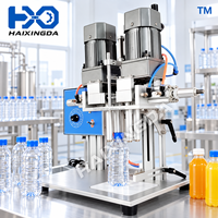 Machine de capsulage semi-automatique électrique à quatre roues pour bouteilles en plastique, machine de scellage de bouchons à vis pour l'emballage de liquides, d'eau et de boissons