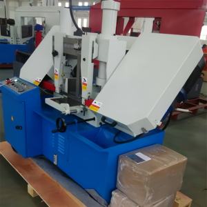 Sierra <span class=keywords><strong>de</strong></span> cinta horizontal para metal GB4228, máquina <span class=keywords><strong>de</strong></span> sierra <span class=keywords><strong>de</strong></span> cinta para metal, puede cortar y ensartar barras <span class=keywords><strong>de</strong></span> acero, alimentación automática - Product Image 4