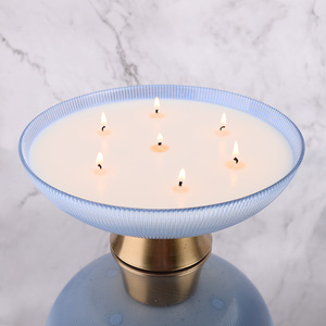 Nordic Style Glass Scented <b>Candles</b> Round Gold Base Home Decor Living Room Coffee Table <b>Candle</b> <b>Set</b> - Product Image 3