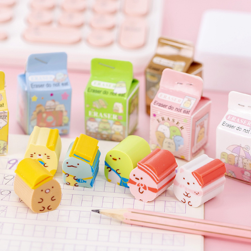 GOMME,05--Gommes à dessin animé Kawaii, 50 pièces-boîte, fruits animaux