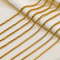 Vente en gros de collier à maillons en acier inoxydable et titane pour hommes, chaîne serpent et corde tendance pour bricolage, pour la fabrication de bijoux