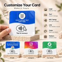 Autocollants de table en acrylique NFC direct usine, cartes RFID haute fréquence lecture/écriture pour avis Google, panneaux de commande Tap-to-Scan, QR